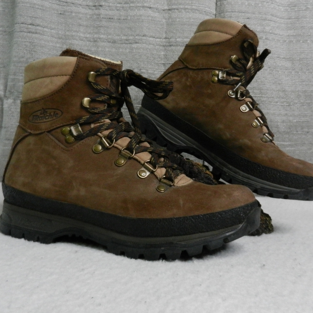 VINTAGE Raichle Mountaineering‎ Boots Size UK 6.5 Suede Leather 6" Hiking Unisex
